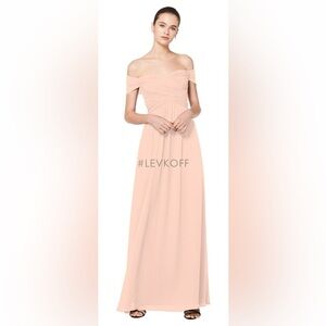 Bill Levkoff Petal Pink Off Shoulder Prom or Bridesmaid Dress
